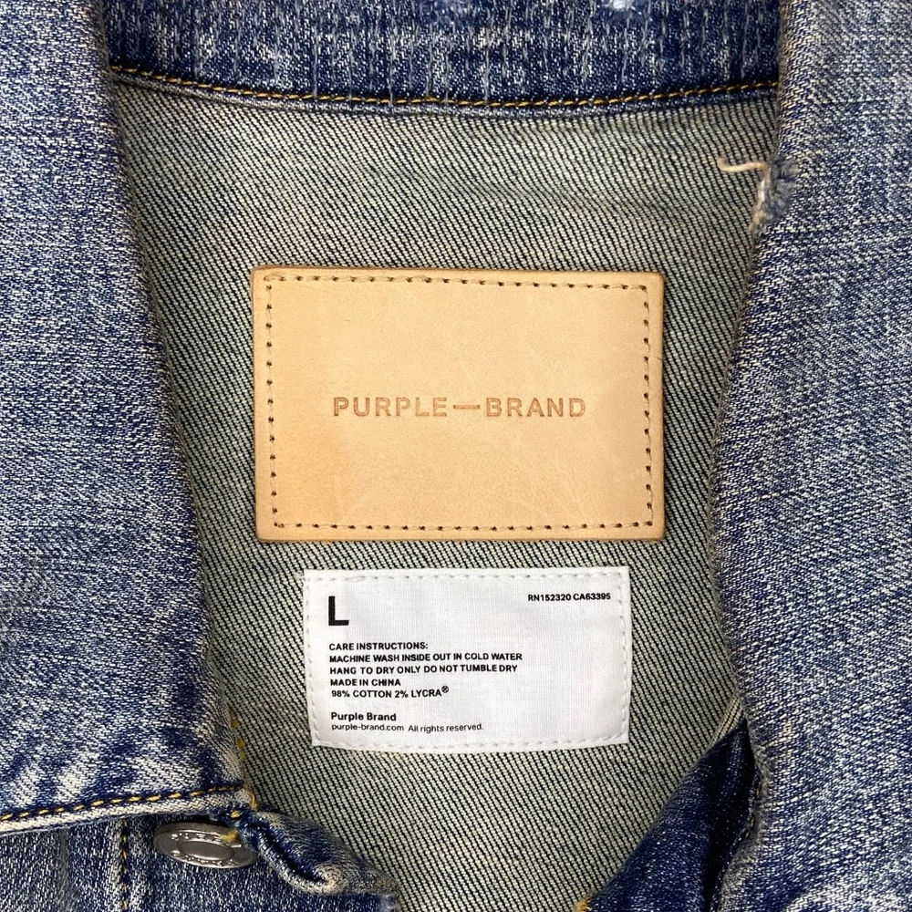 Purple Brand Fade Monogram Indigo Denim Jacket - Picture 5 of 5